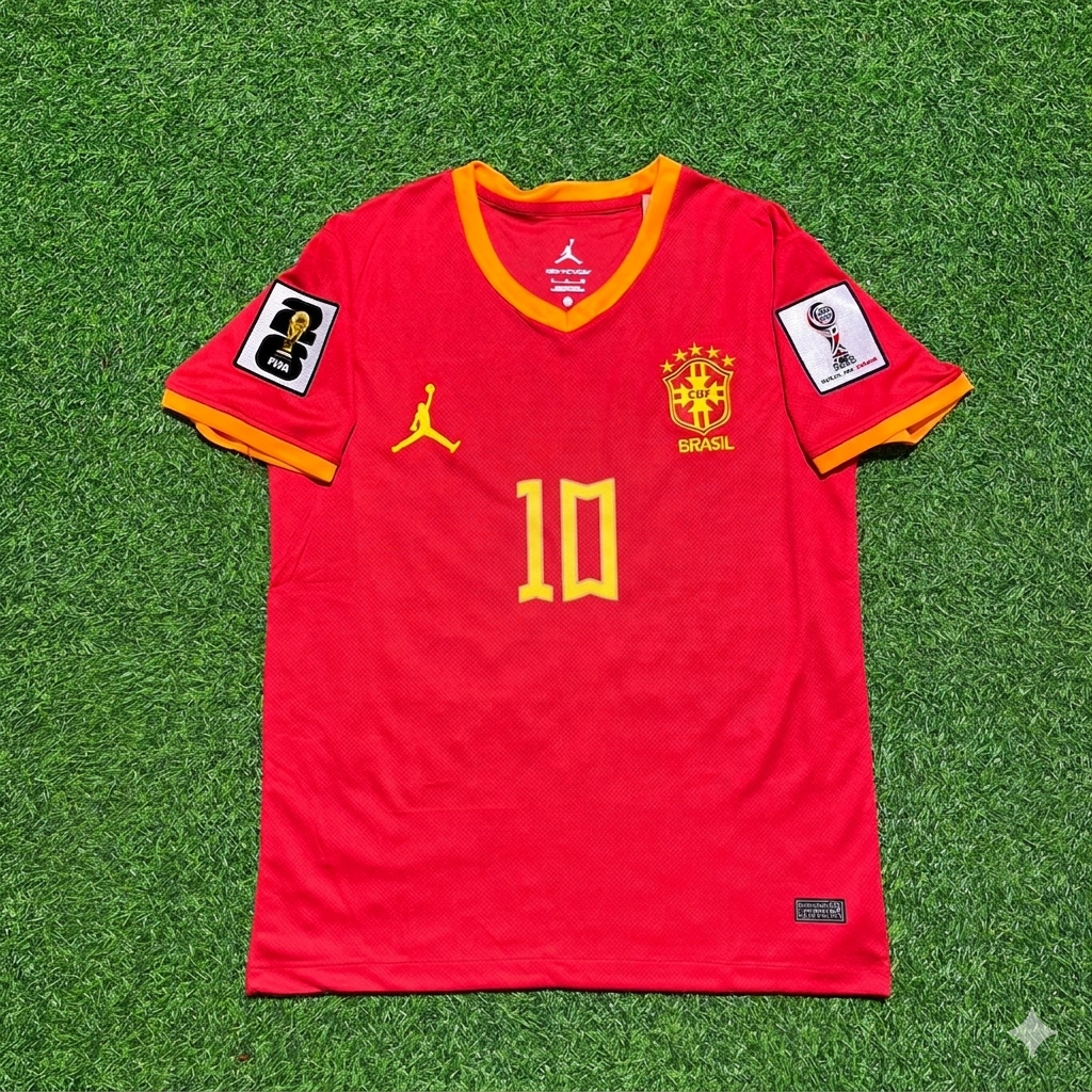 Neymar Jr. 10# Brazil 2026 World Cup Red Jersey Trikot
