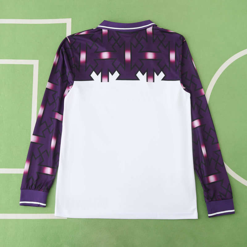 Camiseta de fútbol retro de visitante de manga larga de la Fiorentina 1992/1993 Trikot Maillot