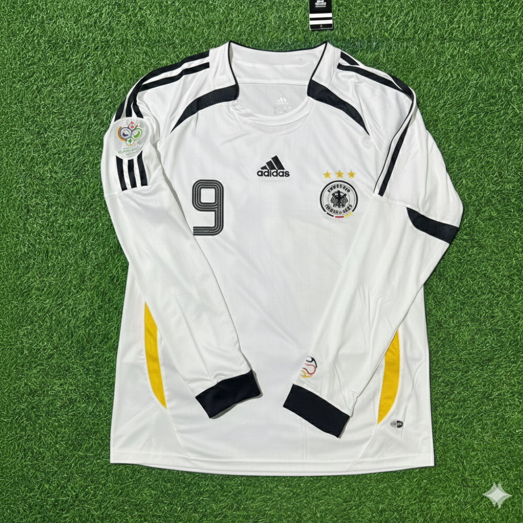Horst Hrubesch Germany World Cup Long Sleeve White Retro Football Jersey