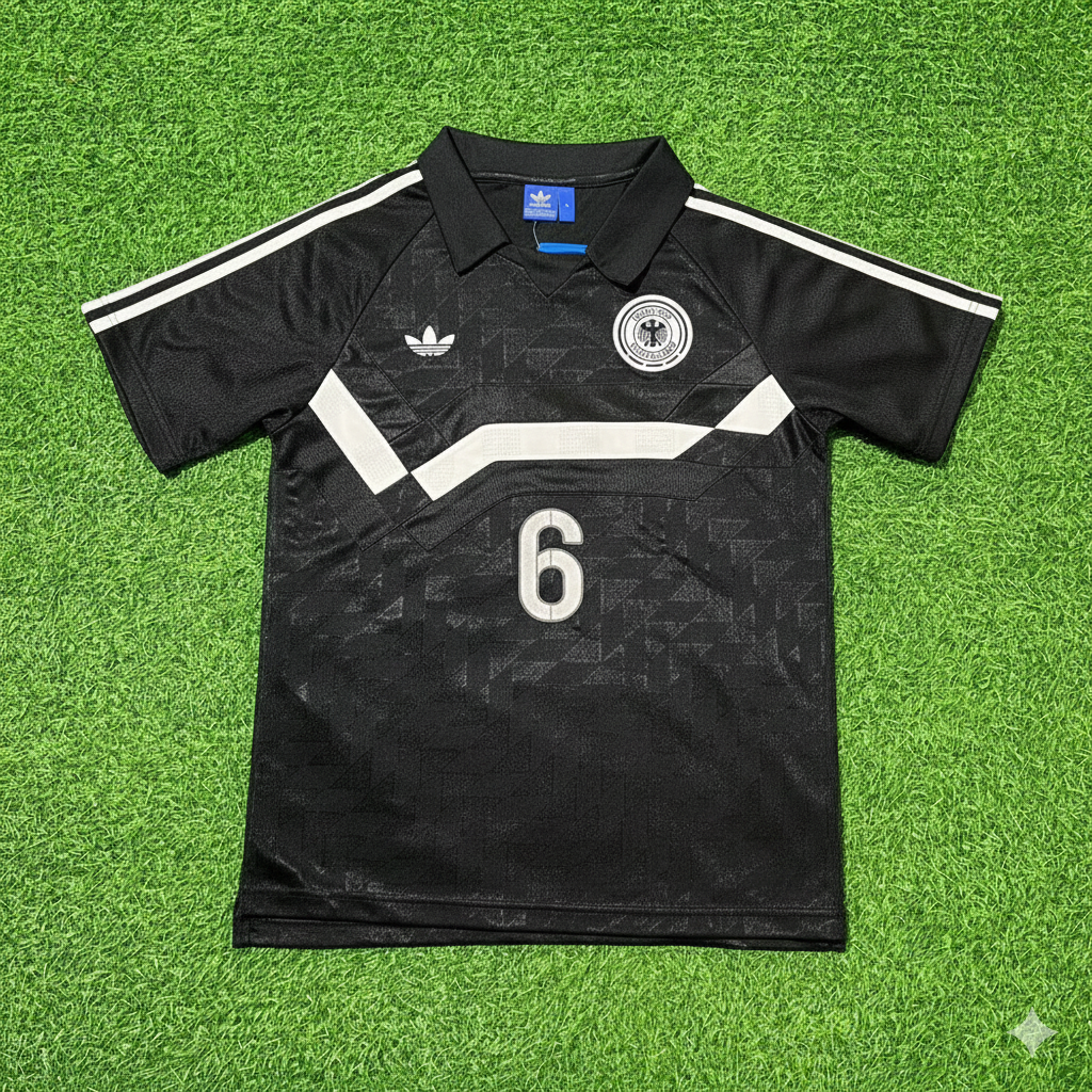 Guido Buchwald Deutschland 1990 WM Schwarzes Retro-Fußballtrikot
