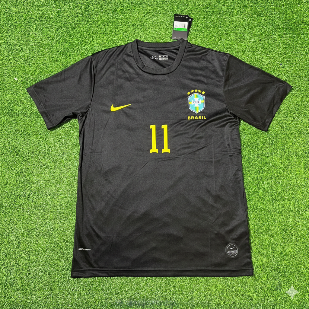 Romario Brasilien Schwarzes Retro Fußballtrikot-Set