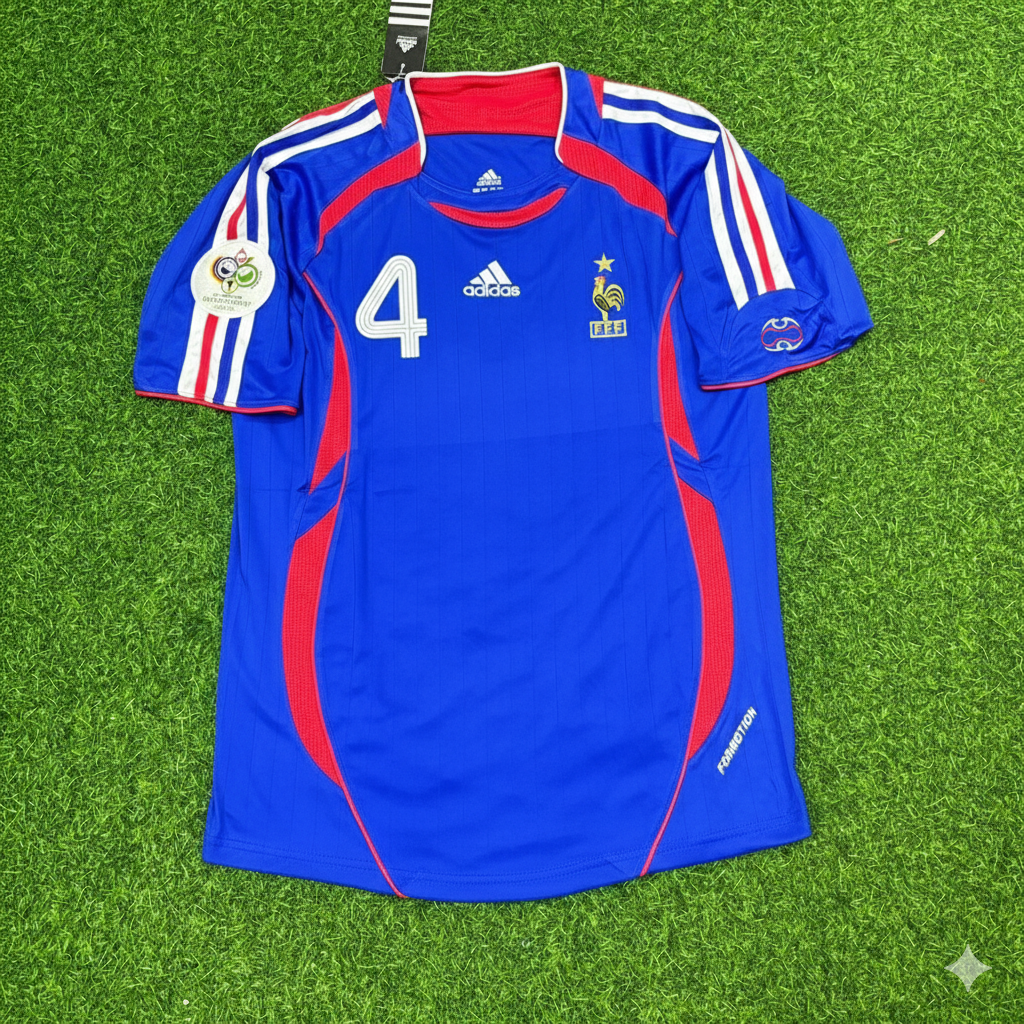 Patrick Vieira Frankreich 2006 WM Blaues Retro Trikot – | Trikot | Maillot Soccer Shirt