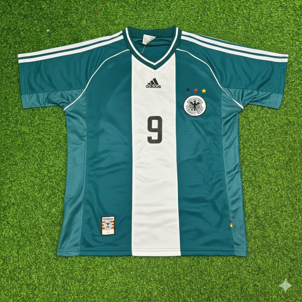 Ulf Kirsten Germany 1998 World Cup Away Retro Football Jersey