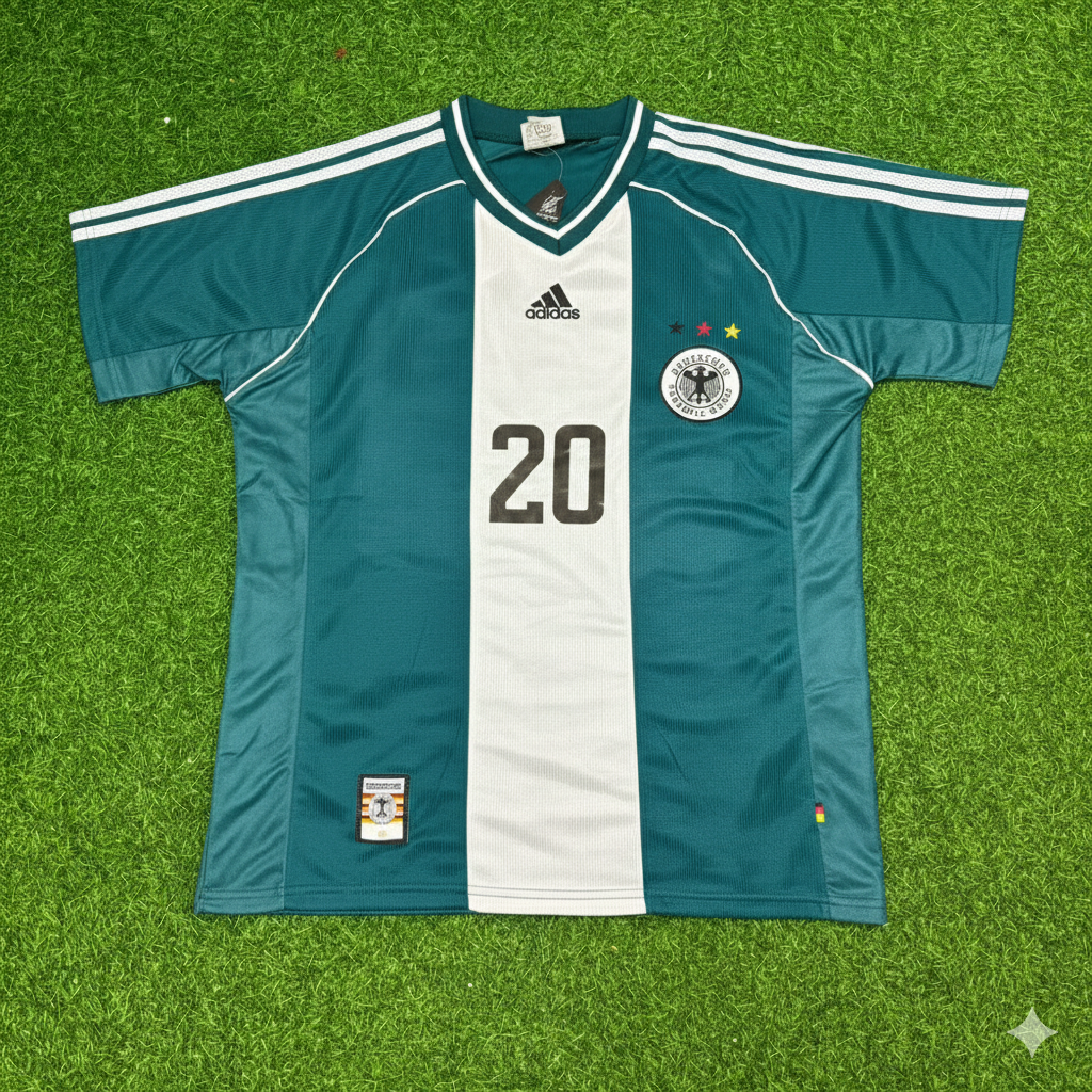 Oliver Bierhoff Germany 1998 World Cup Away Retro Football Jersey