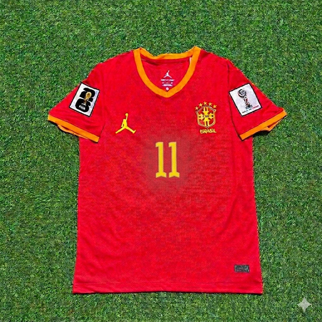 Lucas Paquetá 11# Brazil 2026 World Cup Red Jersey Trikot