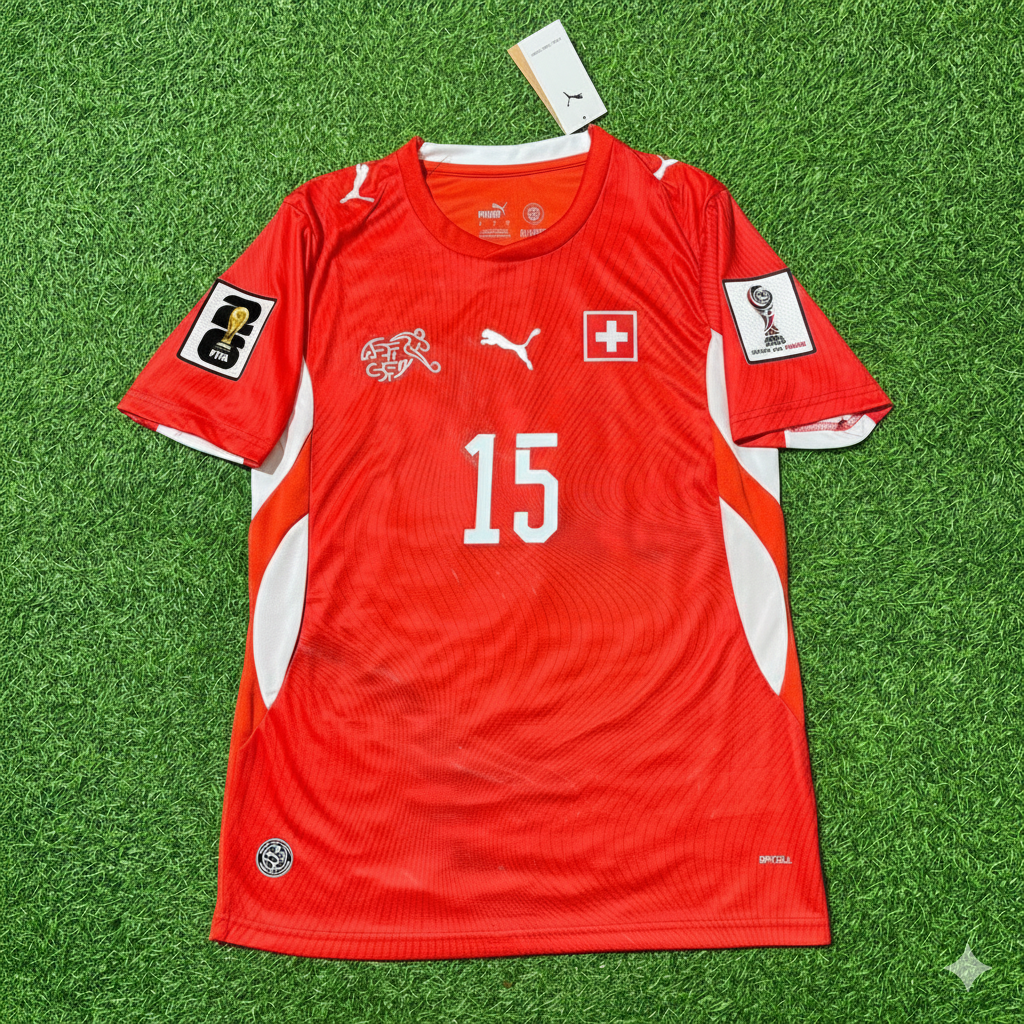 Djibril Sow 15- Schweiz 2026 WM Trikot