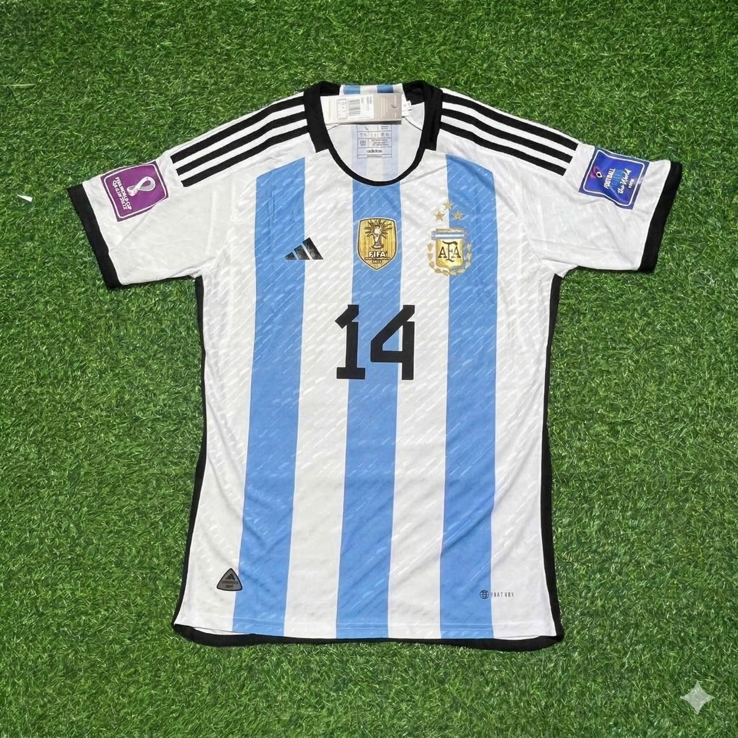 Exequiel Palacios 14- Argentinien 2022 Katar Weltmeister Heimtrikot Trikot Maglia Fußballtrikot