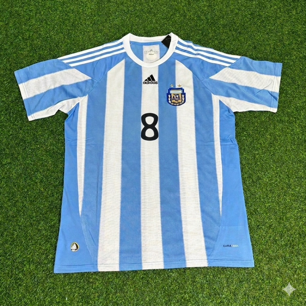 Javier Zanetti 8- 2010 World Cup Argentina Retro Jersey