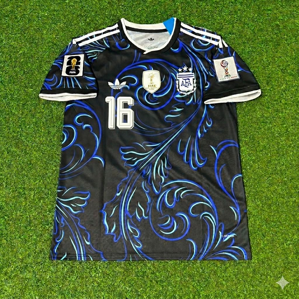 Thiago Almada #16 Argentinien 2026 WM Neues Saison Fußballtrikot-Set