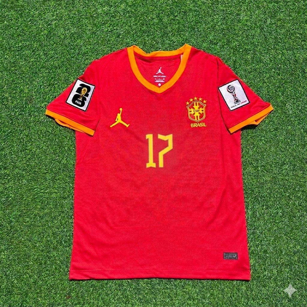Fabinho 17# Brasilien 2026 Weltmeisterschaft Rotes Trikot