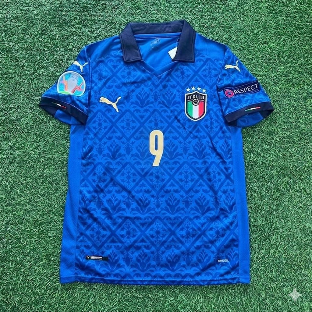 Andrea Belotti #9 Italien EURO 2020 Finale Retro-Fußballtrikot – | Trikot | Fußballshirt