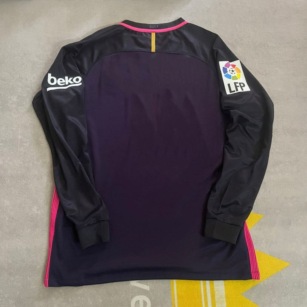 Barcelona 14/15 Pink Long Sleeve Retro Jersey