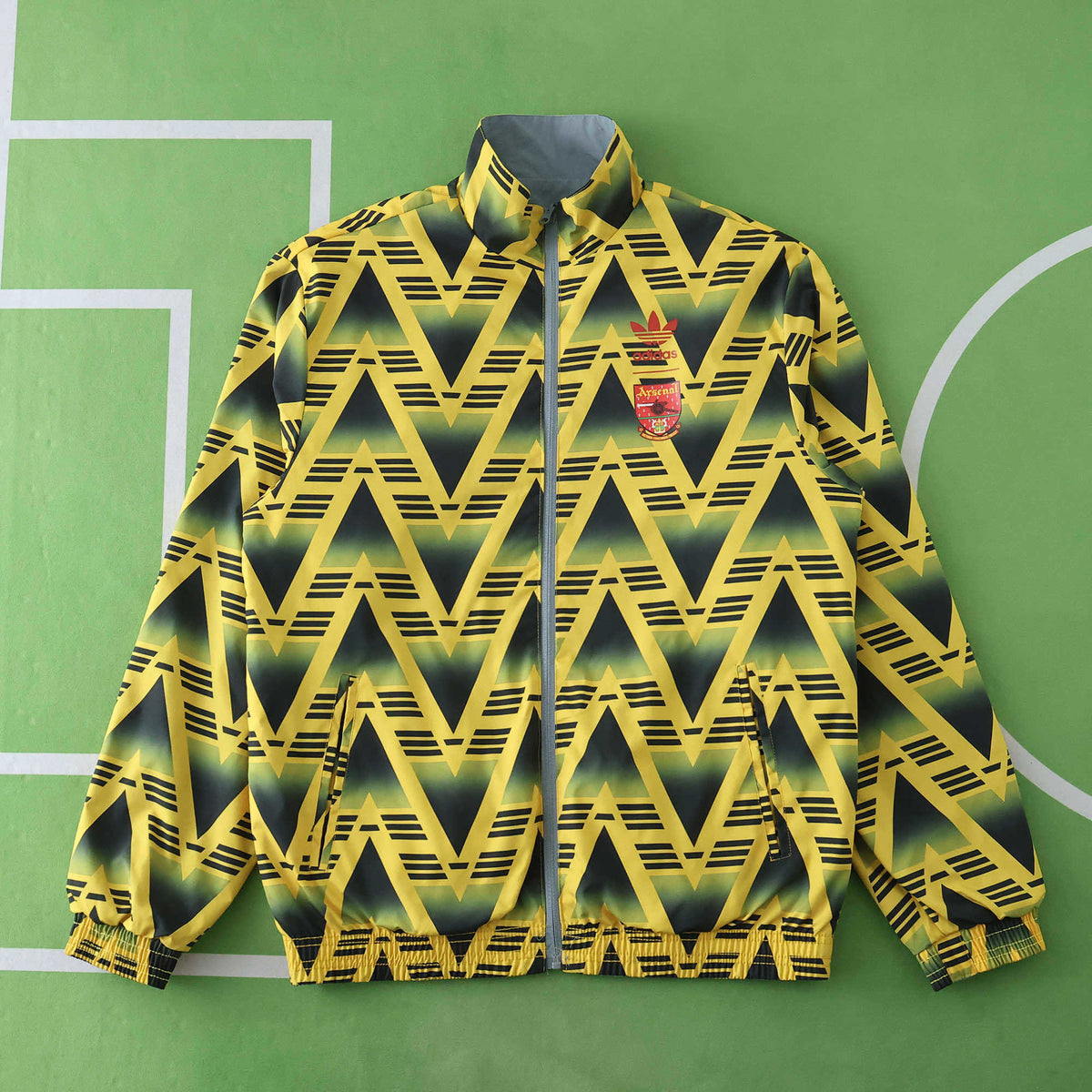 Arsenal Retro 1992-93 Yellow Both Sides Windbreaker