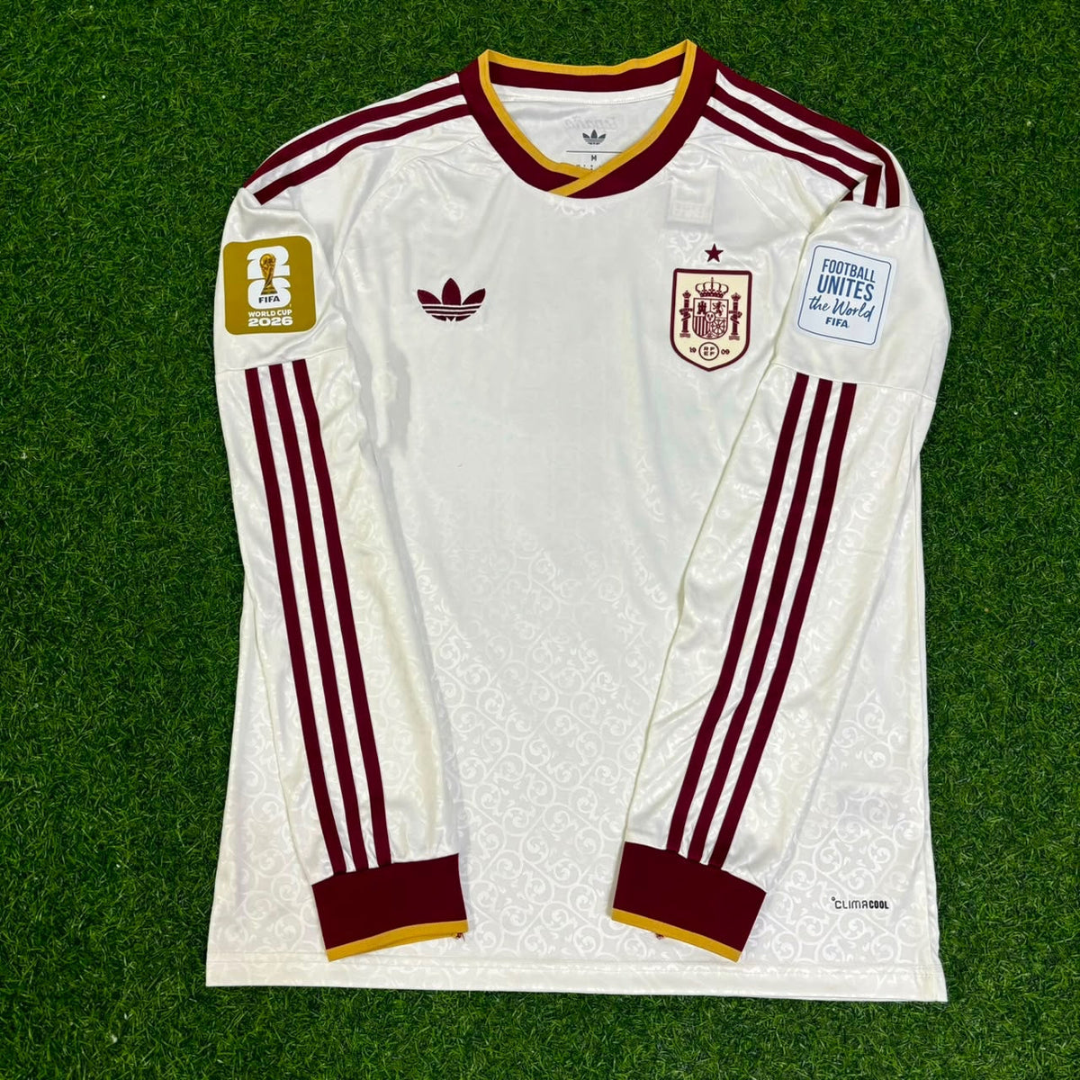 Pedro Porro #12 Spanien WM 2026 Auswärtstrikot Langarm