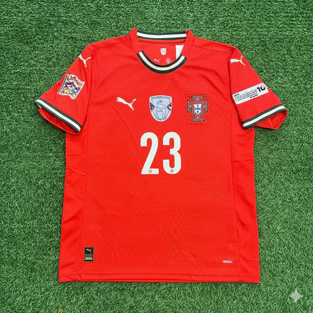 Vitinha Portugal UEFA Nations League Winner Red Jersey Trikot Maillot Soccer Shirt