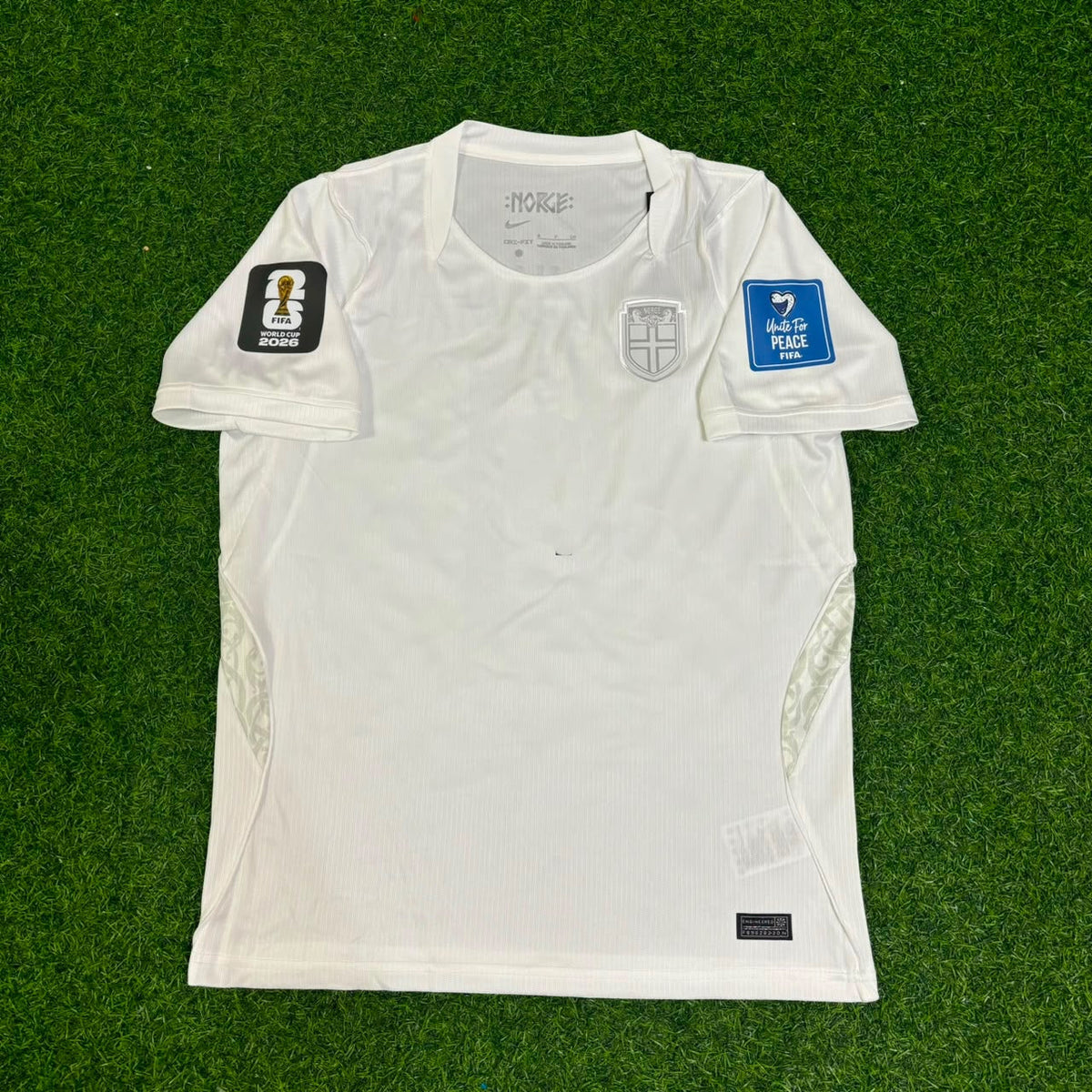 Maillot de football blanc Andreas Schjelderup #21 Norvège Coupe du Monde 2026