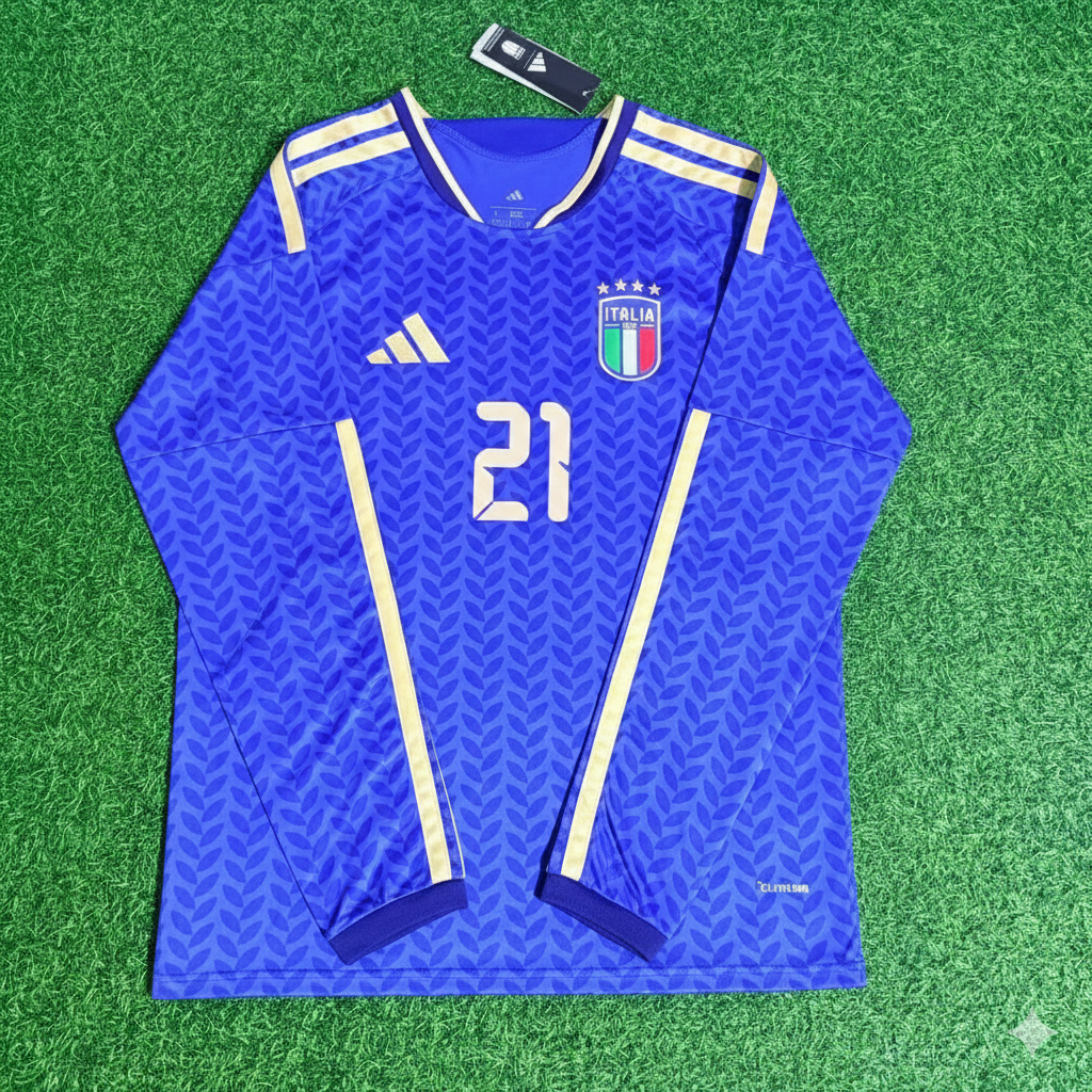 Alessandro Bastoni 21 - Italien 2026 WM Langarm-Fußballtrikot