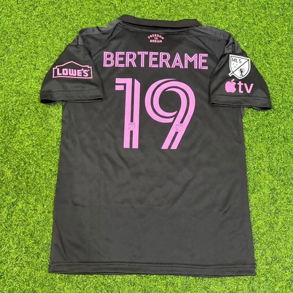 Maillot de football allemand Berterame Inter Miami 2026-2027 Nouvelle Saison Noir Trikot