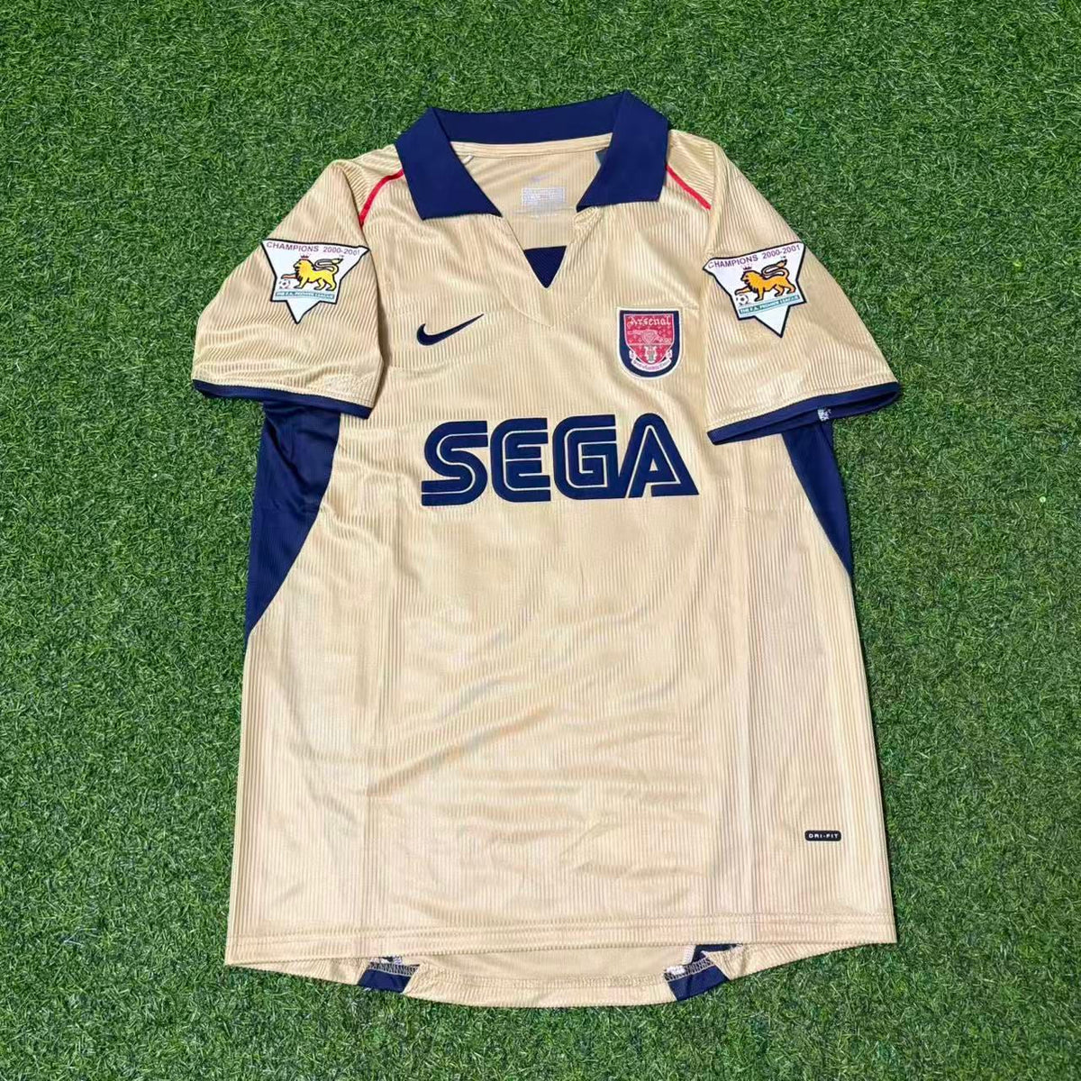 Martin Keown #5 Camiseta retro dorada de visitante del Arsenal 2001-2002