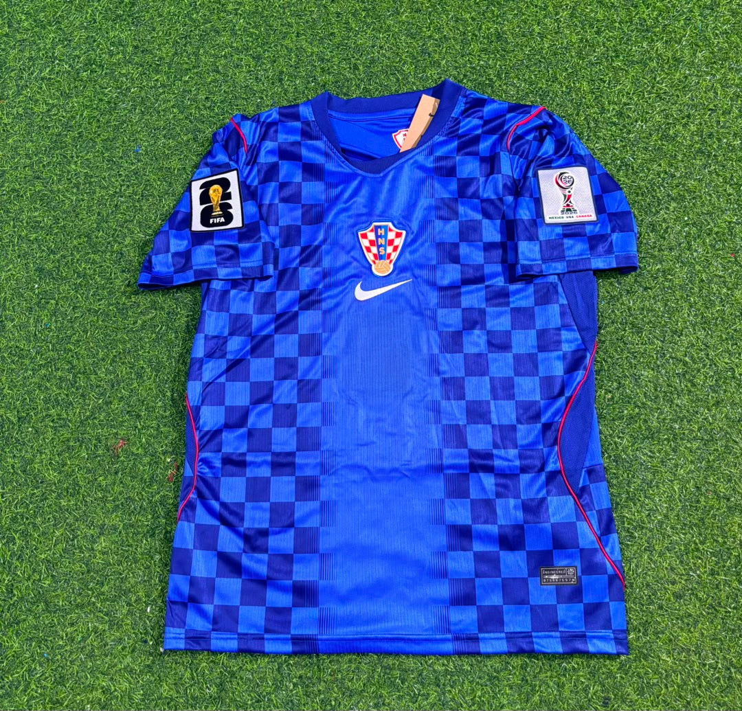 Luka Vuskovic Croatia 2026 World Cup Away Blue Football Jersey