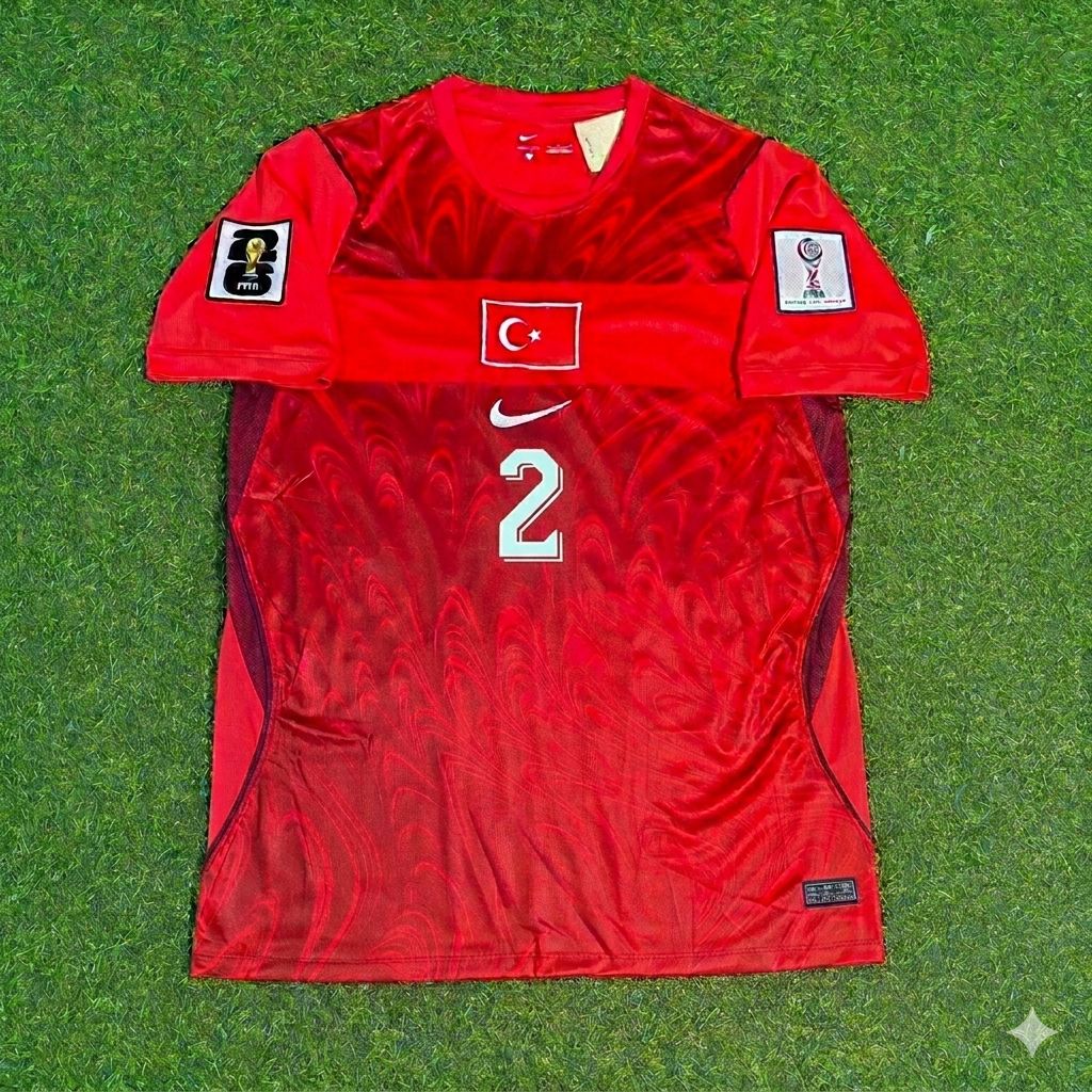 Zeki Çelik #2 Türkei Türkei - Weltmeisterschaft 2026 - Heim Rot - Trikot