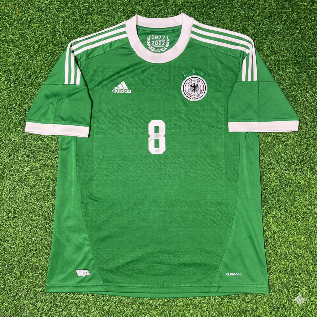 Germany 2012 EURO Green Retro Football Jersey – Mesut Ozil