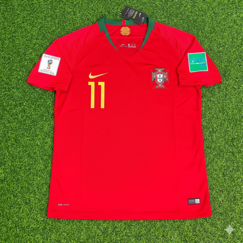 Bernardo Silva Portugal 2018 World Cup Red Retro Football Jersey