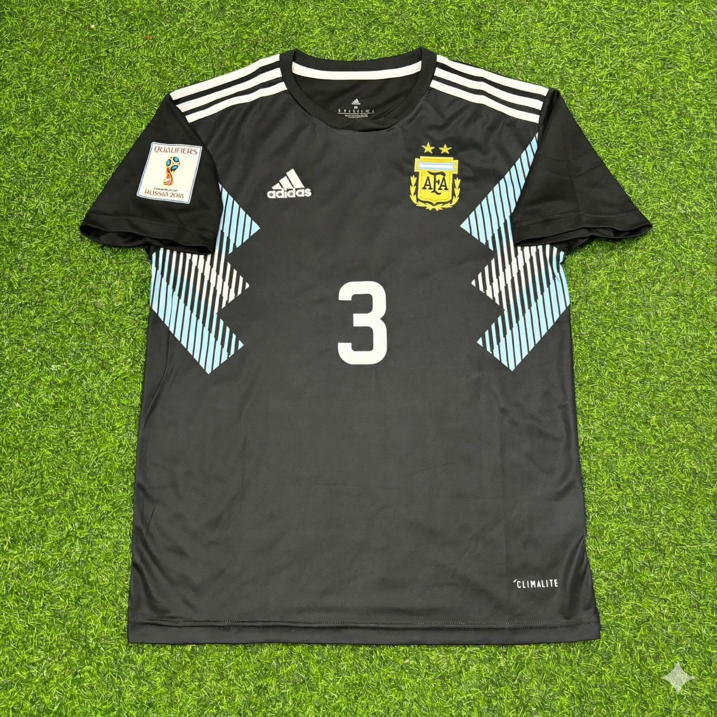 Nicolas Tagliafico Argentinien WM 2018 Schwarzes Retro-Fußballtrikot