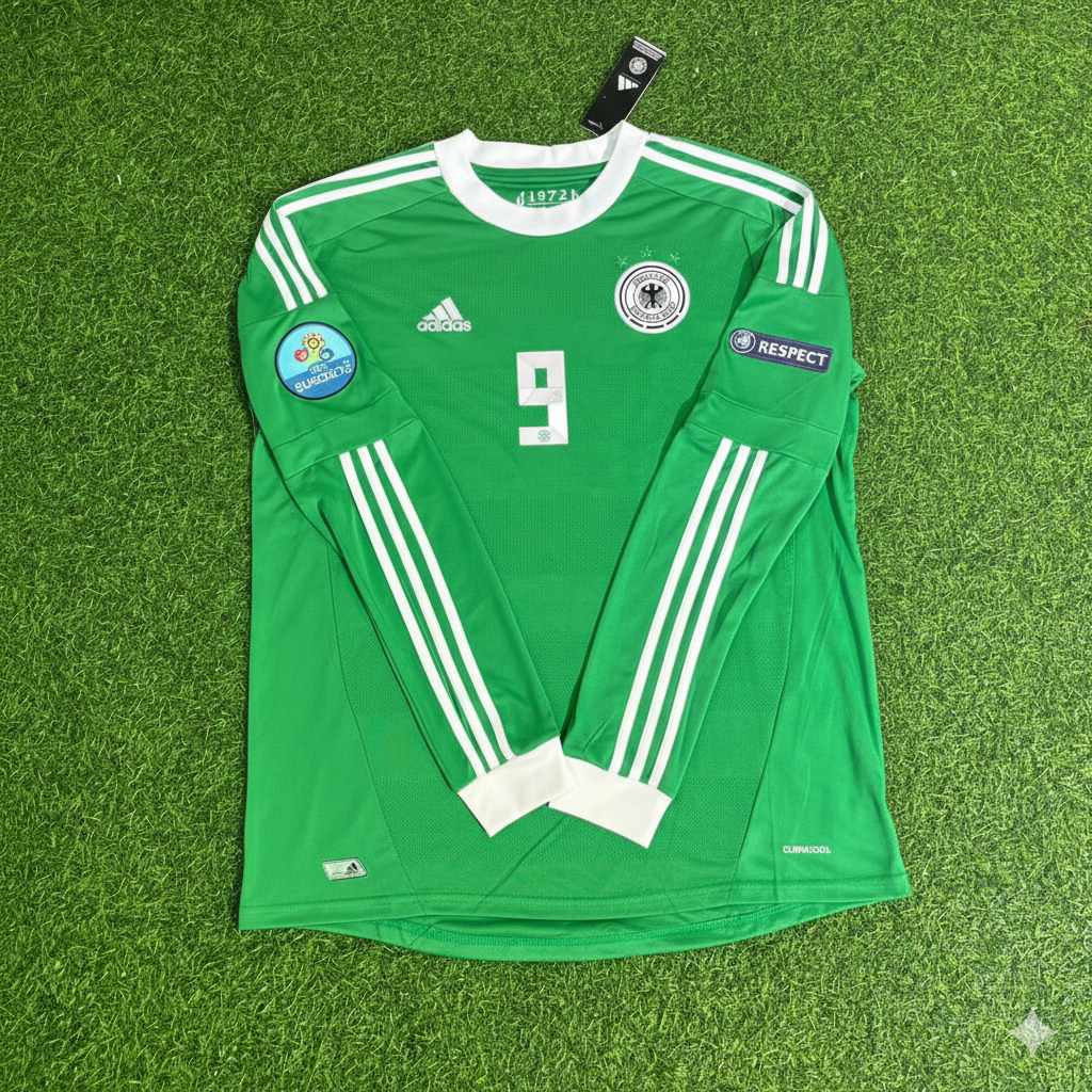Germany 2012 EURO Long Sleeve Green Retro Football Jersey â Andre Schurrle