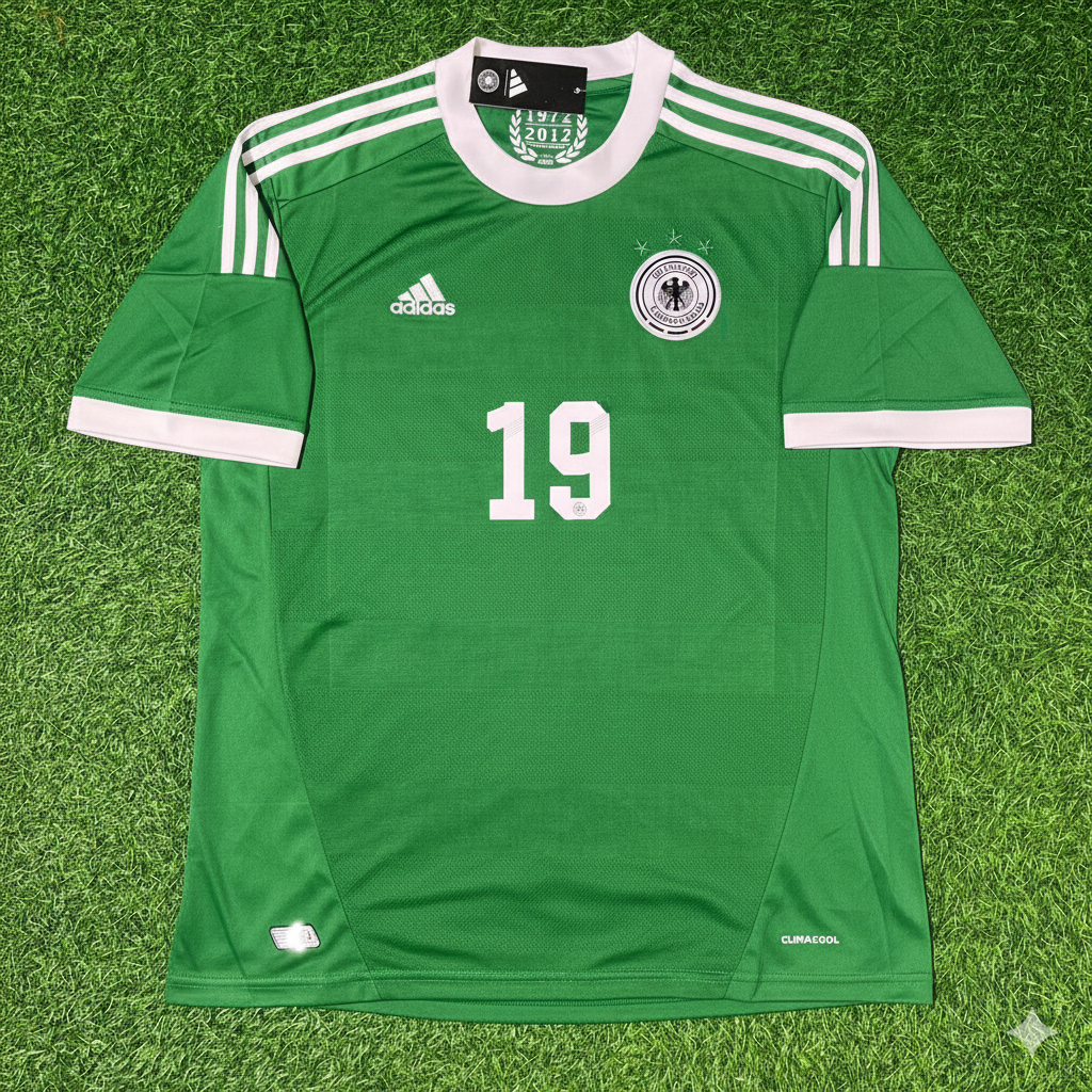 Germany 2012 EURO Green Retro Football Jersey – Mario Gotze