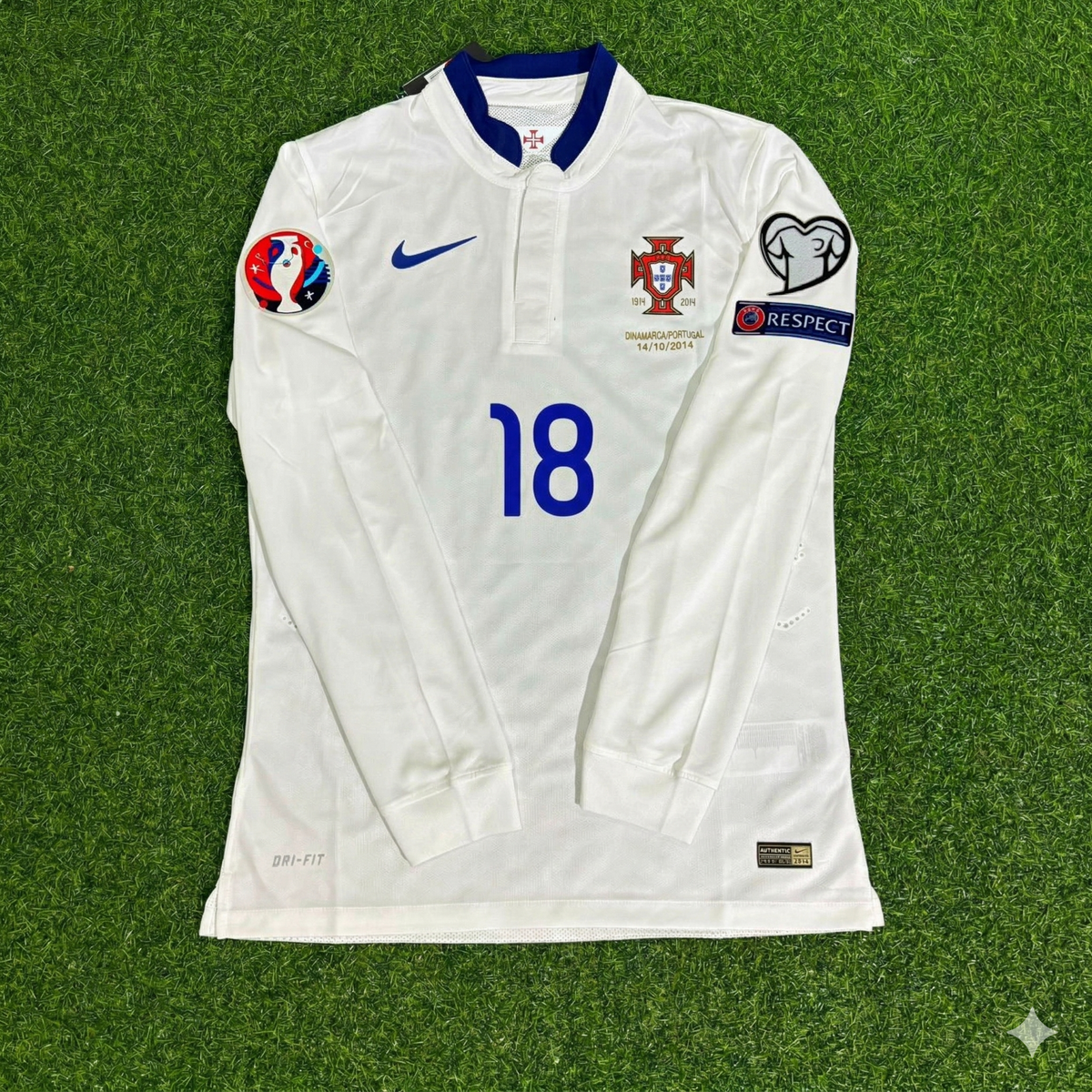 Rafa Silva Portugal EURO 2016 Weißes Langarm-Retro-Fußballtrikot
