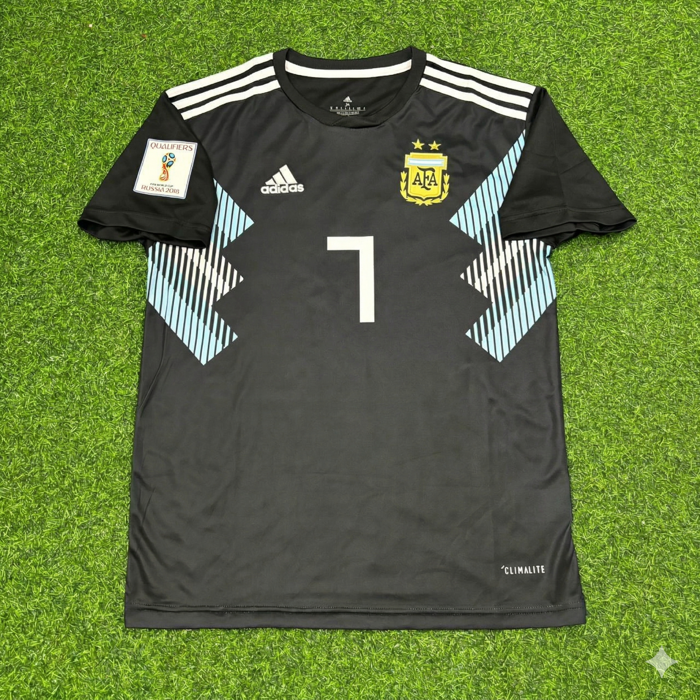 Ever Banega Argentinien WM 2018 Schwarzes Retro-Fußballtrikot