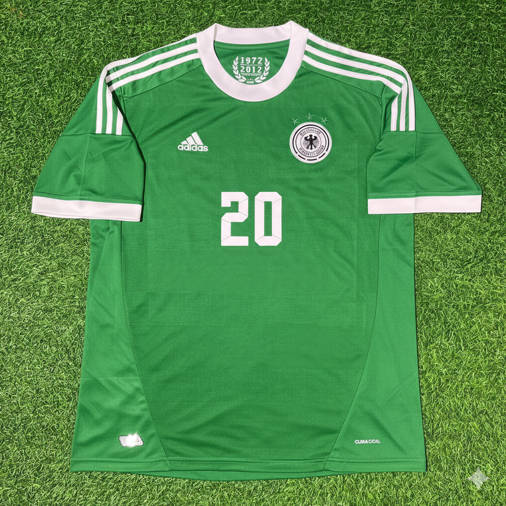 Germany 2012 EURO Green Retro Football Jersey – Jerome Boateng