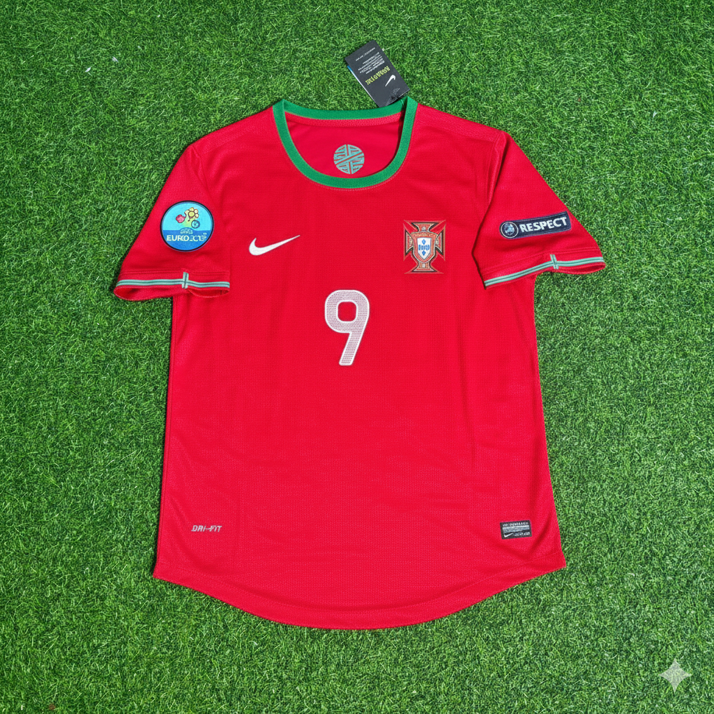 Hugo Almeida Portugal Euro 2012 Rotes Retro-Fußballtrikot-Set