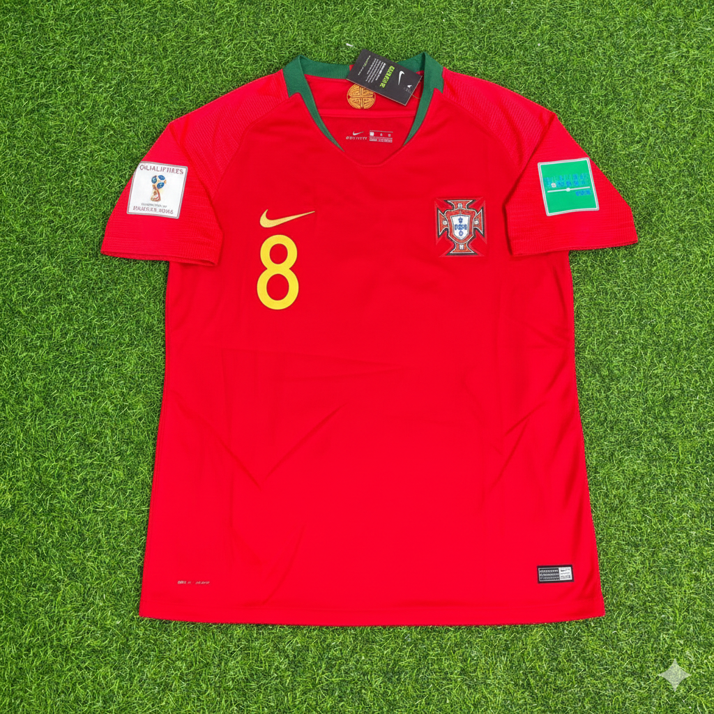 Joao Moutinho Portugal WM 2018 Rotes Retro Fußballtrikot