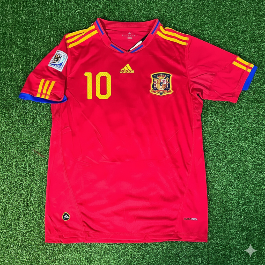 Cesc Fabregas 10 – Spain 2010 World Cup Retro Kit Jersey – | Trikot | Maillot Soccer Shirt
