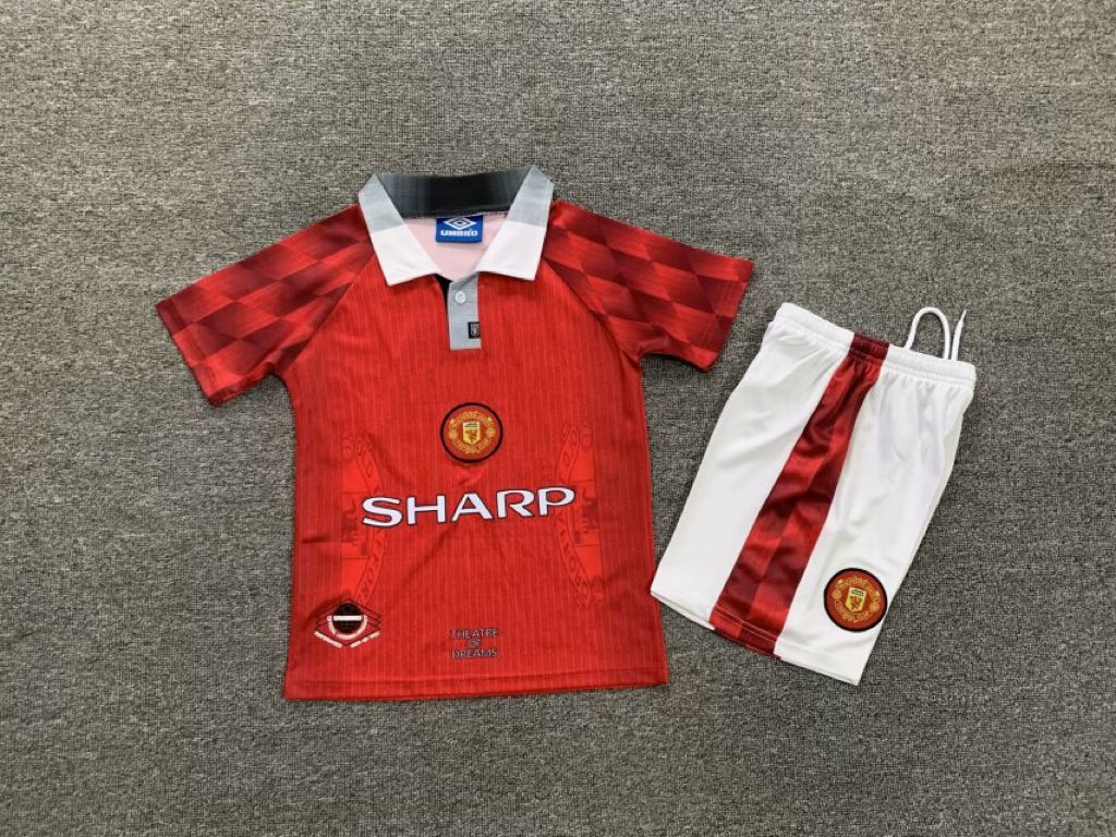 Manchester United Retro Kinder Set Retro Fußballtrikot