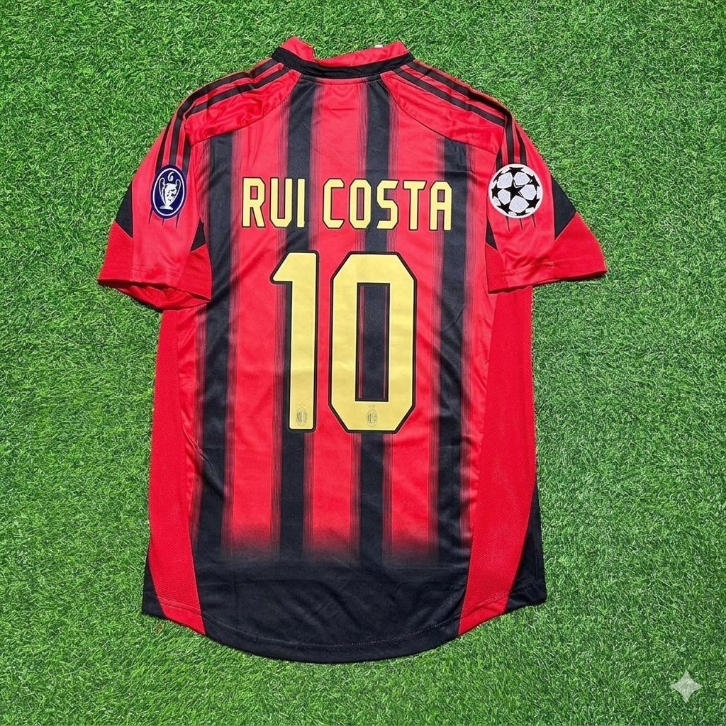 Rui Costa #10 AC Milan 2004 2005 Heim Retro Fußballtrikot