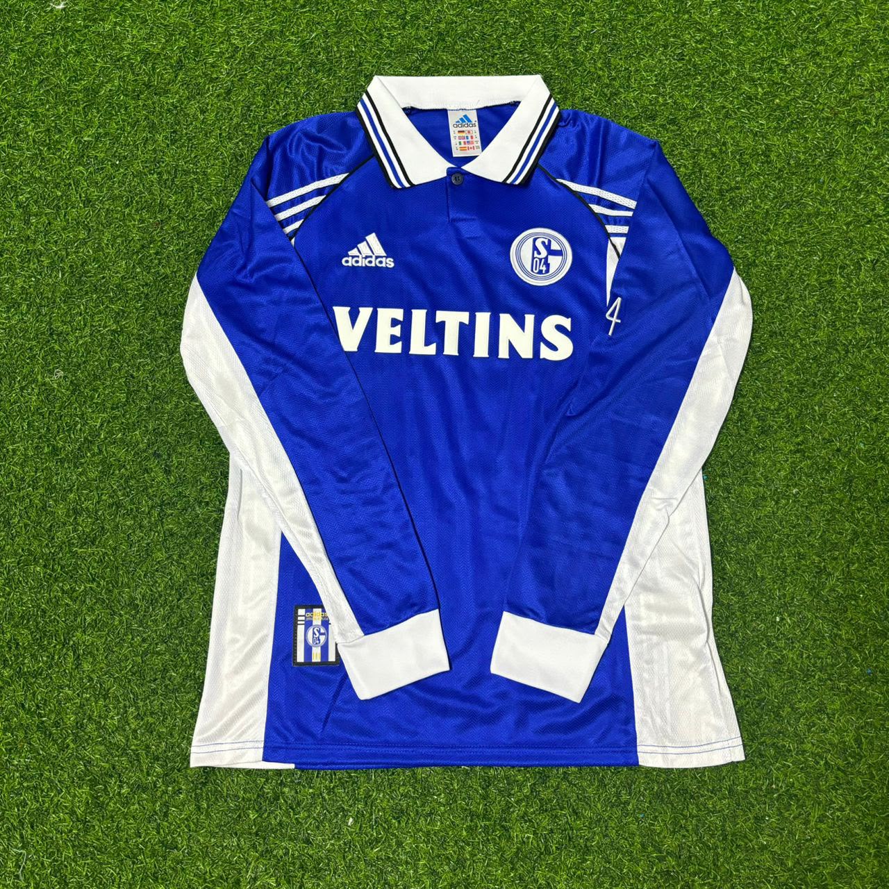 Olaf Thon #10 Schalke 04 1998-2000 Langarm Retro Fussballtrikot