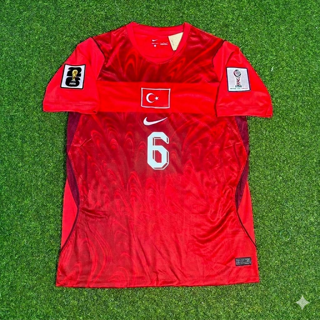Orkun Kökçü #6 Turkey Türkiye - World Cup 2026 - Home Red - Jersey Trikot - Maillot Maglia