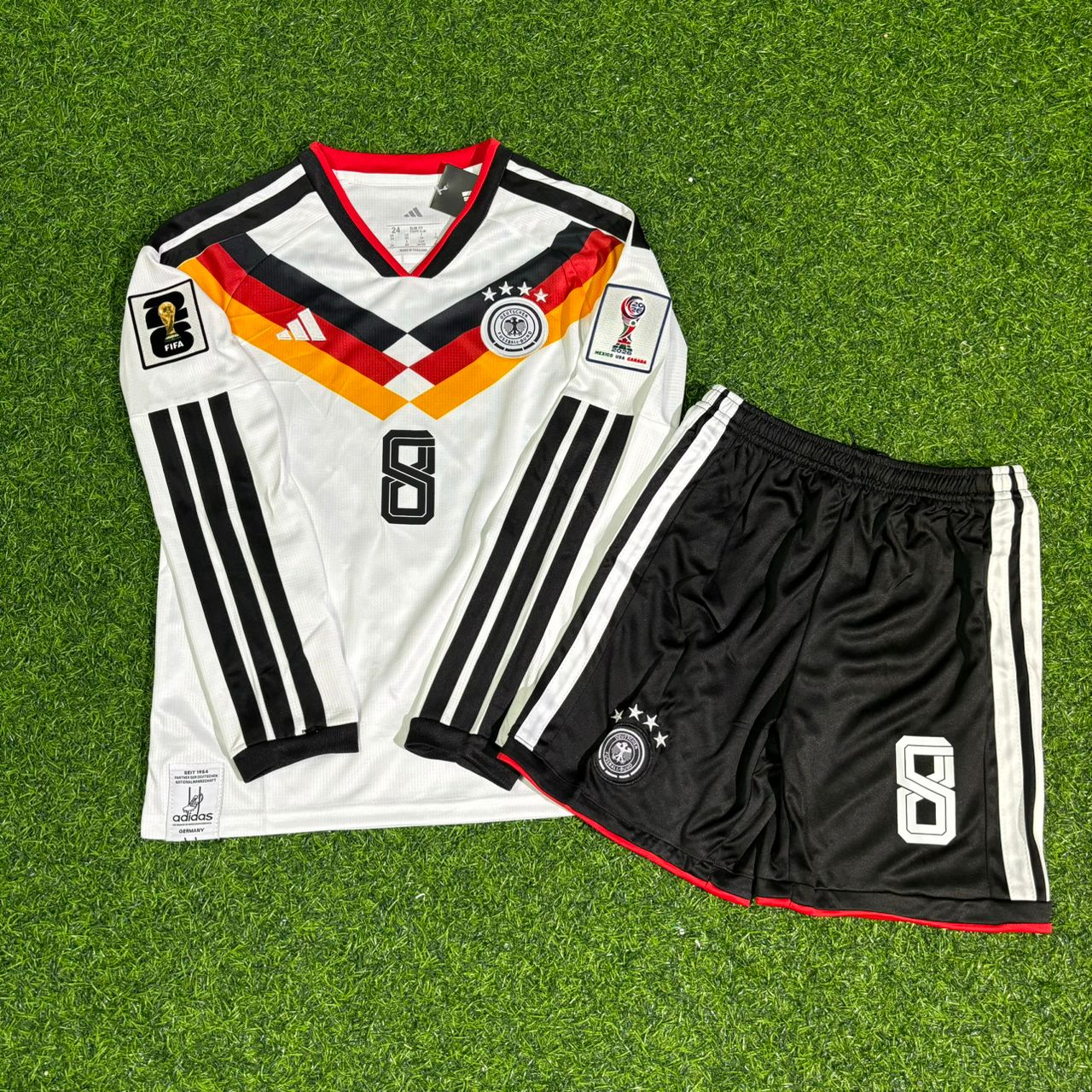 Leon Goretzka 8- Germany 2026 World Cup Kids Long Sleeve Home Football Jersey Kit