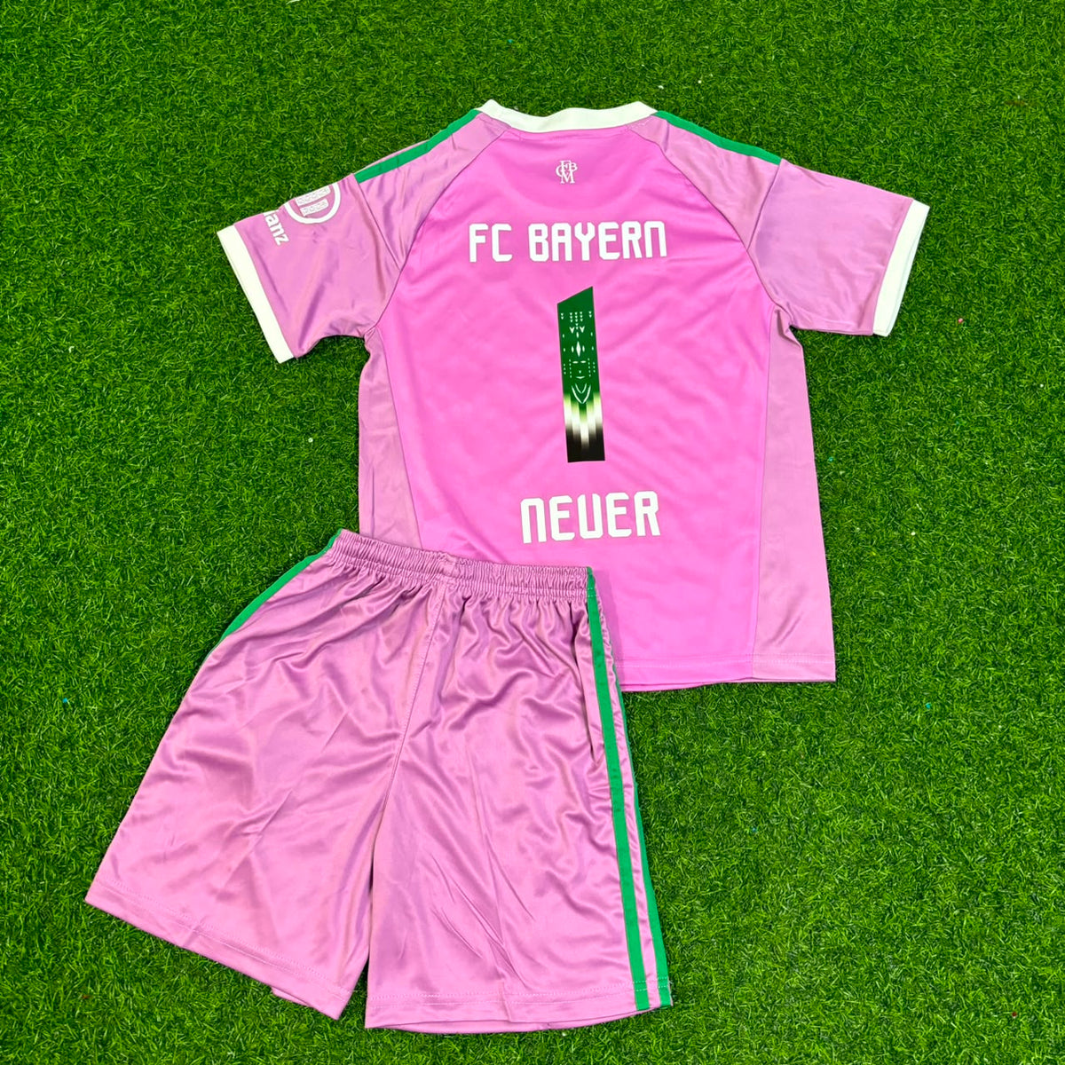 Tenue de gardien de football rose Manuel Neuer Bayern Munich