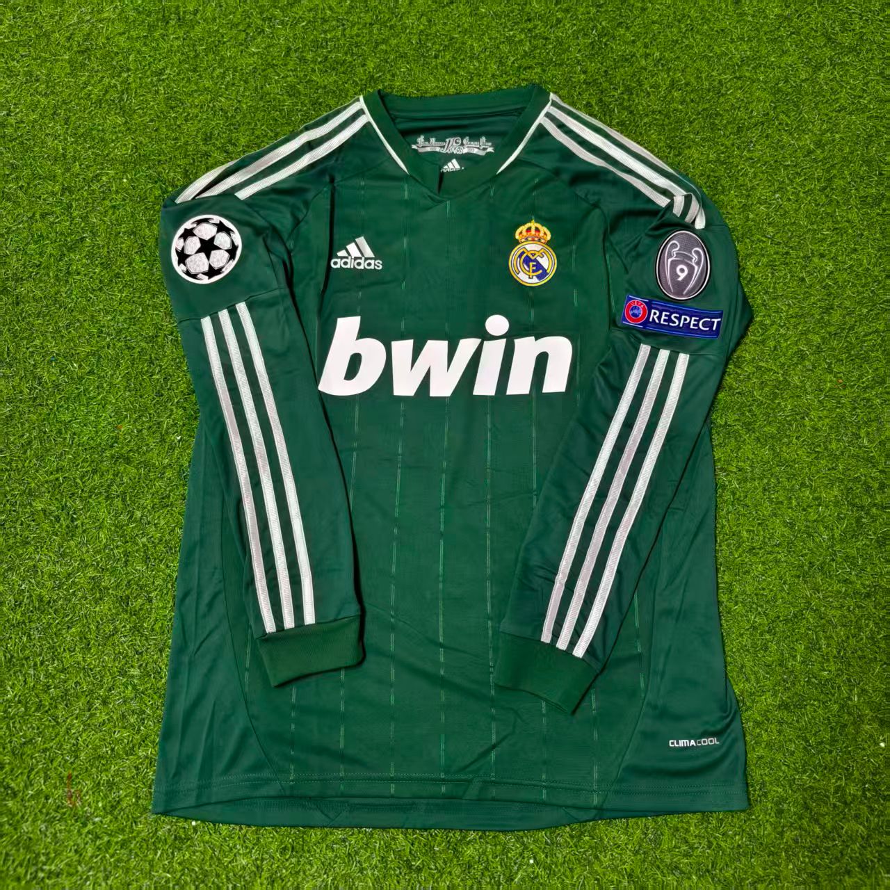 Marcelo 12- Real Madrid 2012-2013 Green Long Sleeve Jersey Soccer Shirt