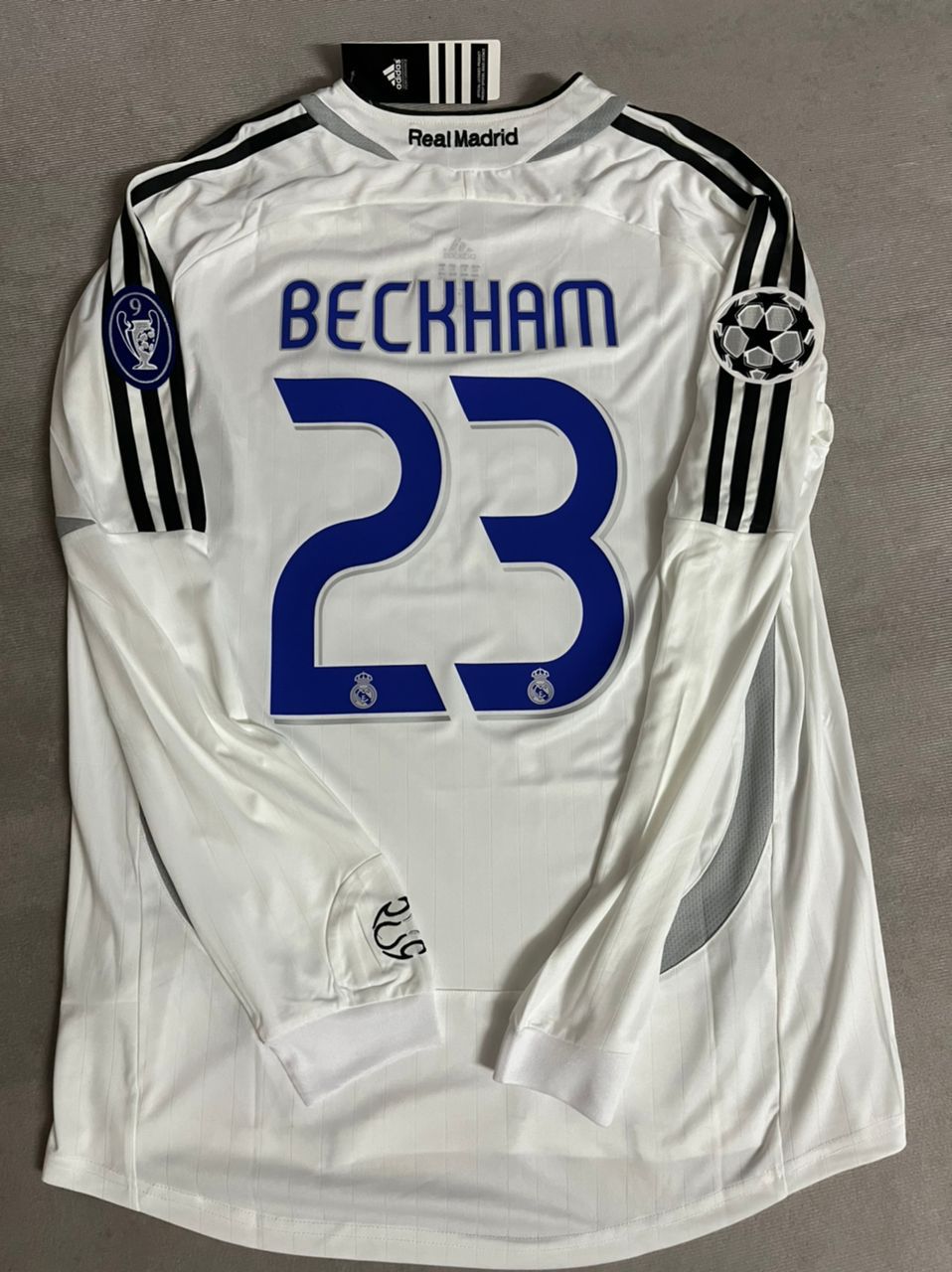 Camiseta de fútbol retro de manga larga David Beckham 2006-2007