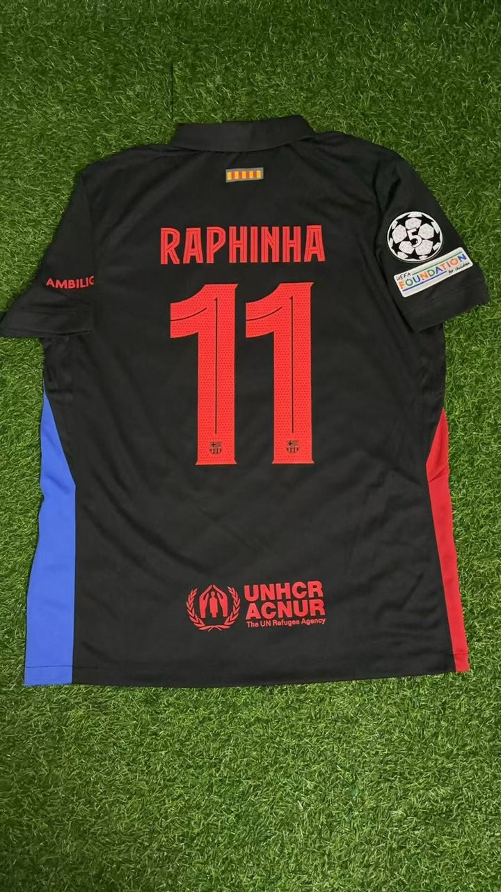 Camiseta de fútbol Raphinha Barcelona negra nueva temporada 2026 Trikot Maillot