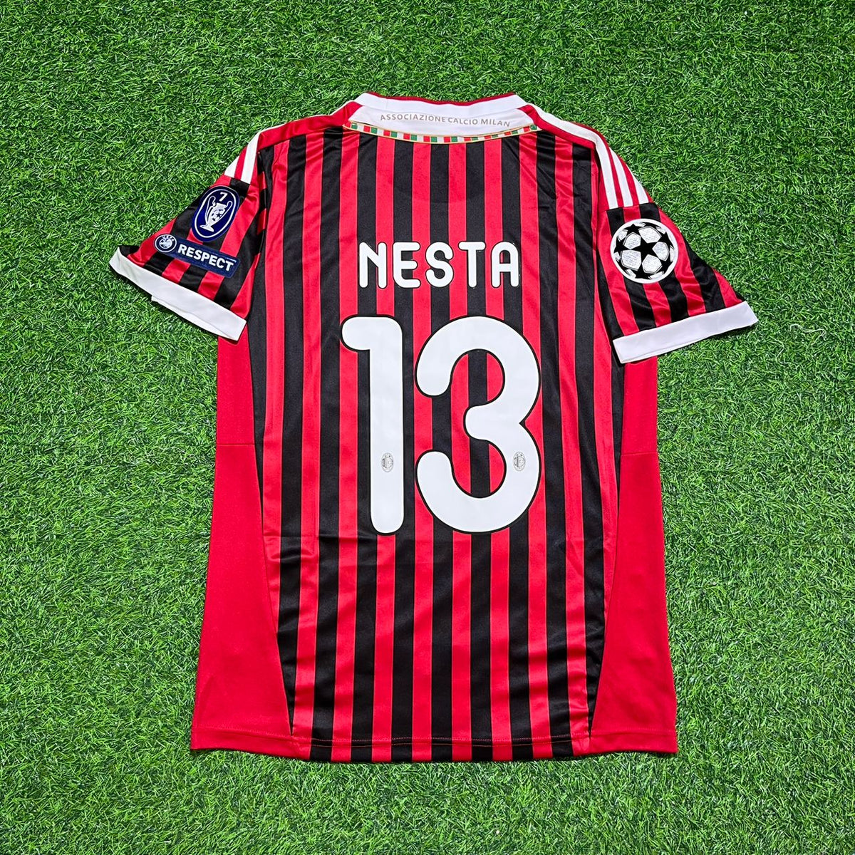 Alessandro Nesta 13 - AC Milan Equipación Local 2011/12 Retro Camiseta Maillot Trikot de Fútbol