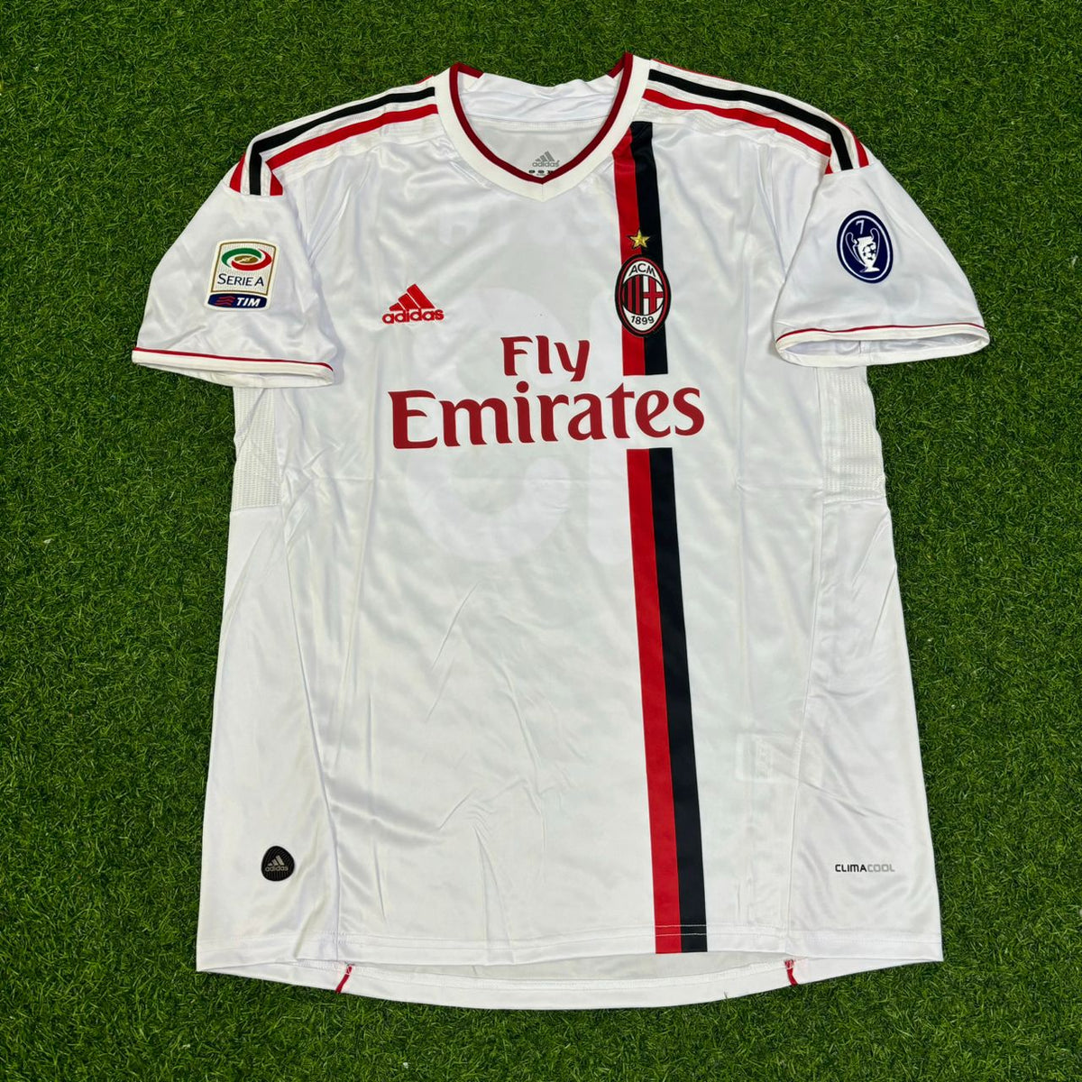AC Milan 2011/12 White Away Retro Football Jersey – Alessandro Nesta 13