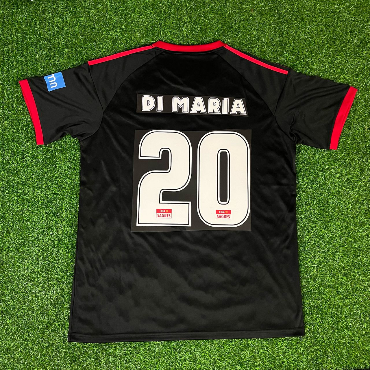 Angel di Maria #20 – Benfica 2009/2010 Away Black Retro Kit Jersey Trikot Maillot Soccer Shirt