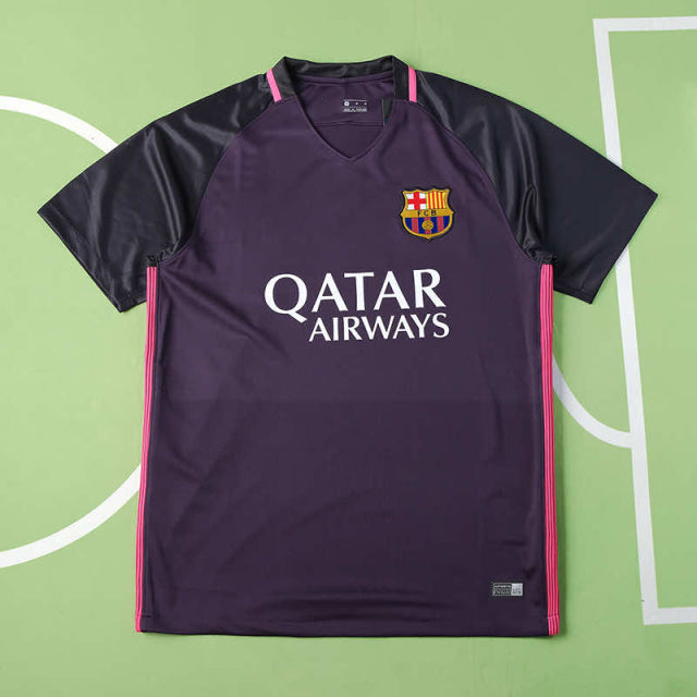 Barcelona 2016-17 Saison Auswärts Retro Trikot Fußballshirt
