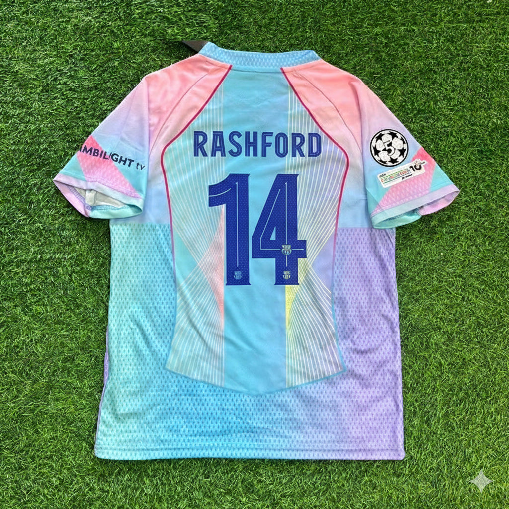 Marcus Rashford Barcelona Heim Miami Sunset Neue Saison 2026 Trikot Fußballtrikot